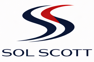 Sol Scott Logo depicting his pathway to the Olympics